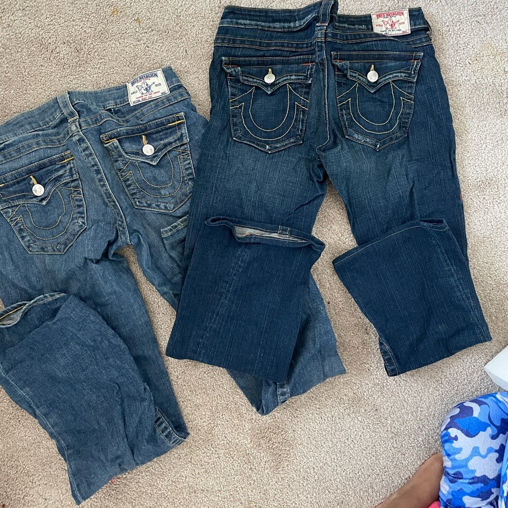 True religion jeans light and dark ones